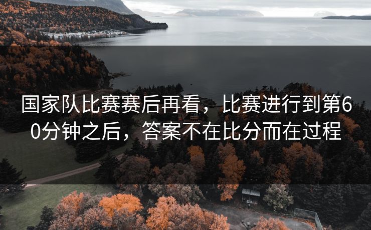 国家队比赛赛后再看，比赛进行到第60分钟之后，答案不在比分而在过程